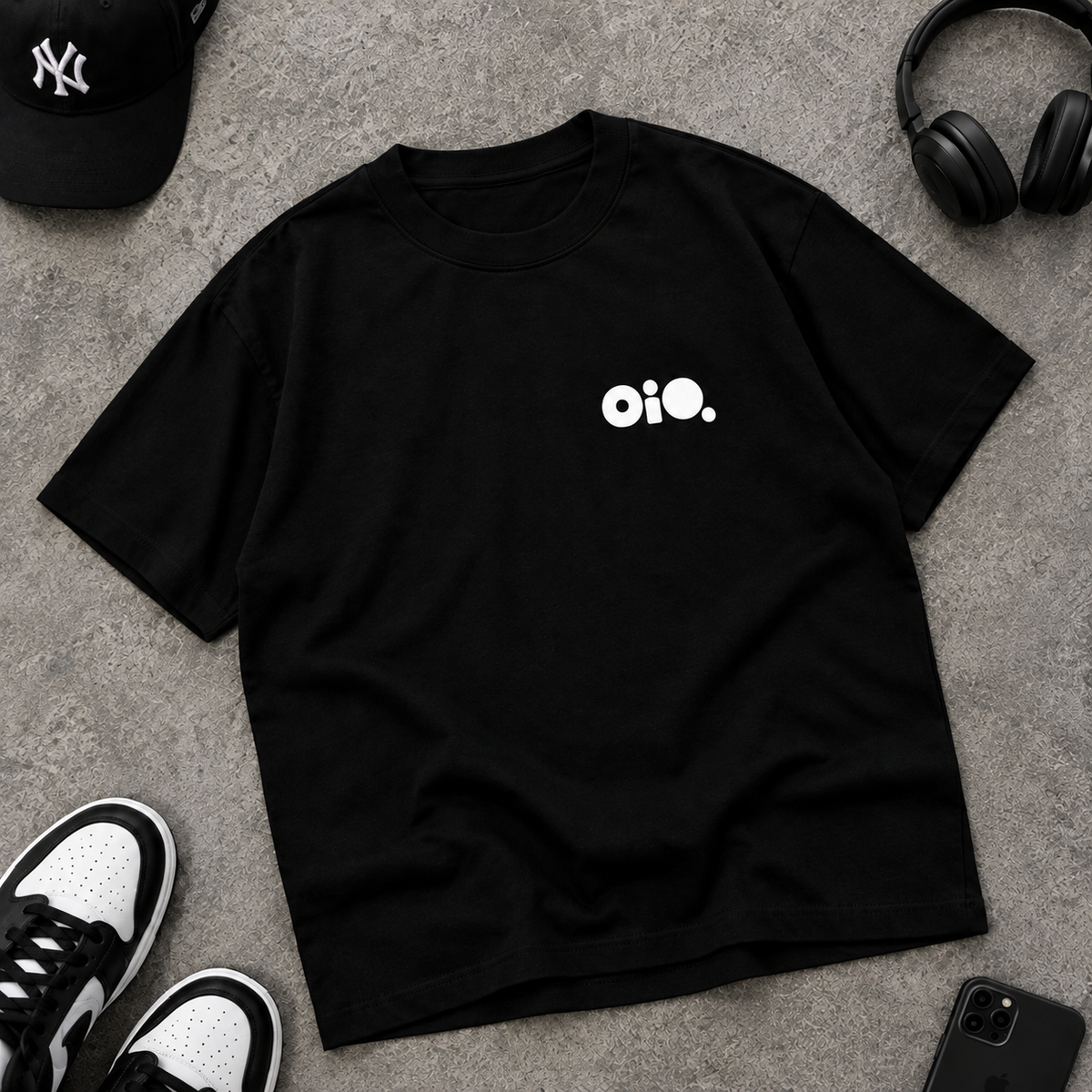 TOOOT YOU GOTTA CHILL Oversized Graphic T-Shirt – Black